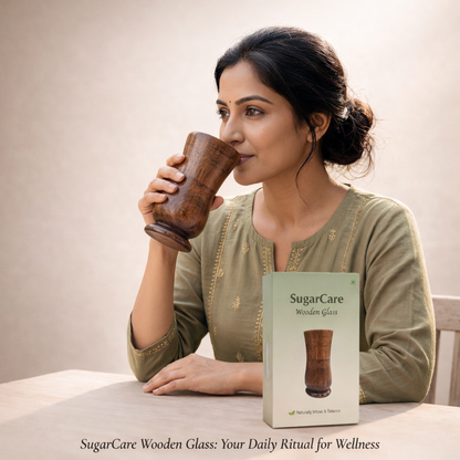 Sugar Balance Vijayasar Wooden Water Glass
