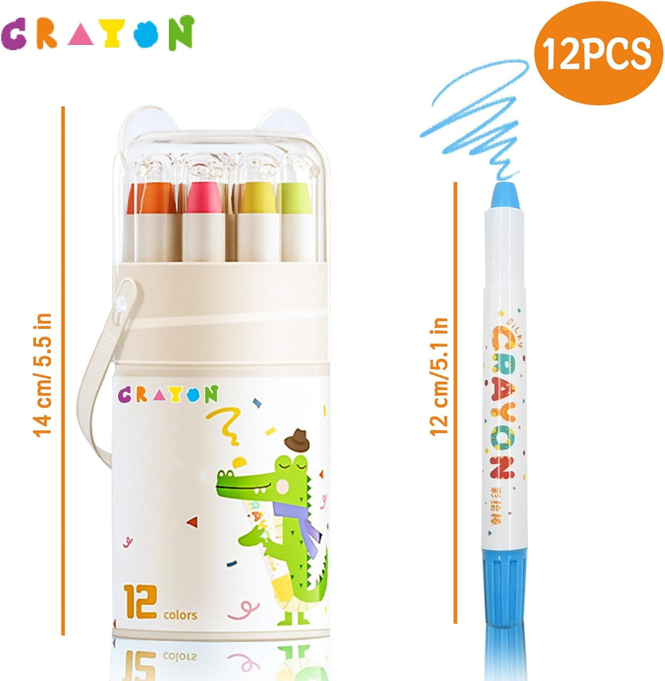 Ultra Silky Twistable Gel Crayons | 12 color set