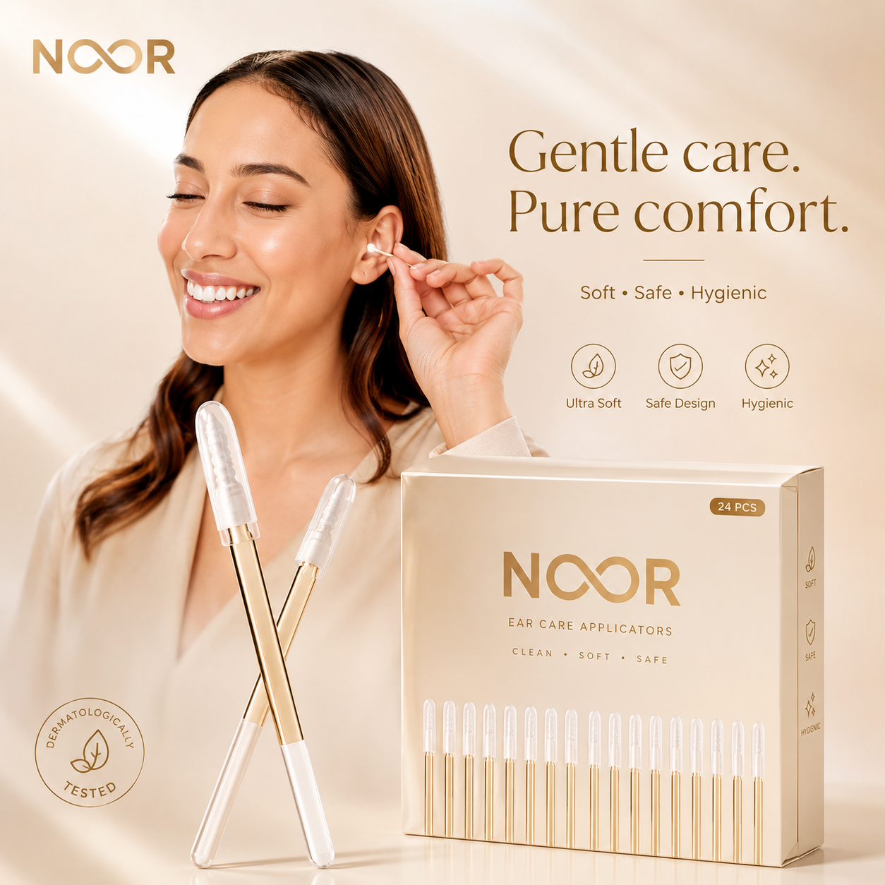 NOOR GentleTip™ Premium Ear Care Applicators