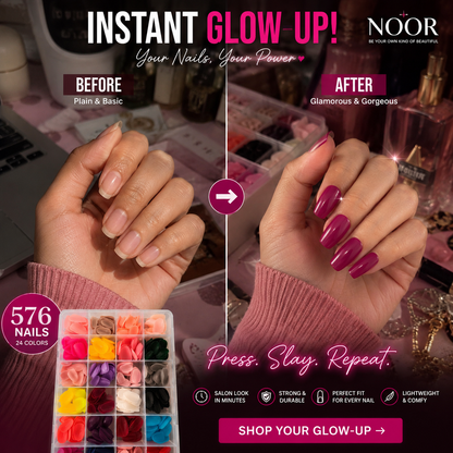 Press On Nails Set | Salon Nails at Home, 576 Nails