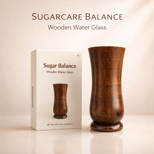 Sugar Balance Vijayasar Wooden Water Glass