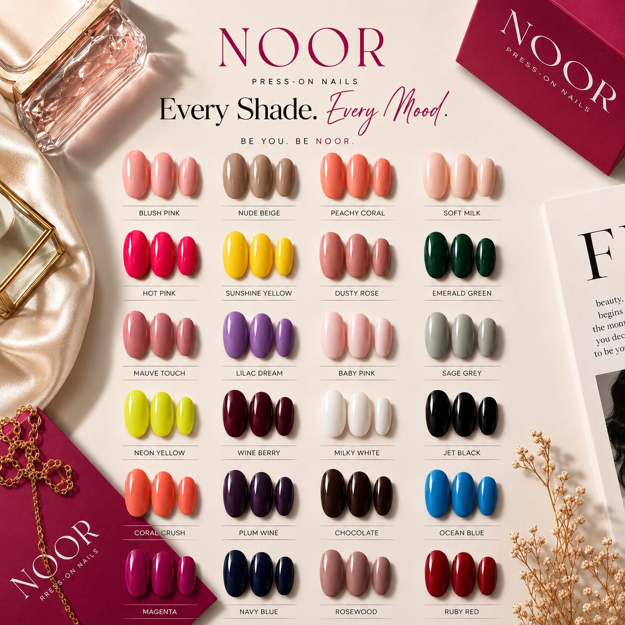 Press On Nails Set | Salon Nails at Home, 576 Nails