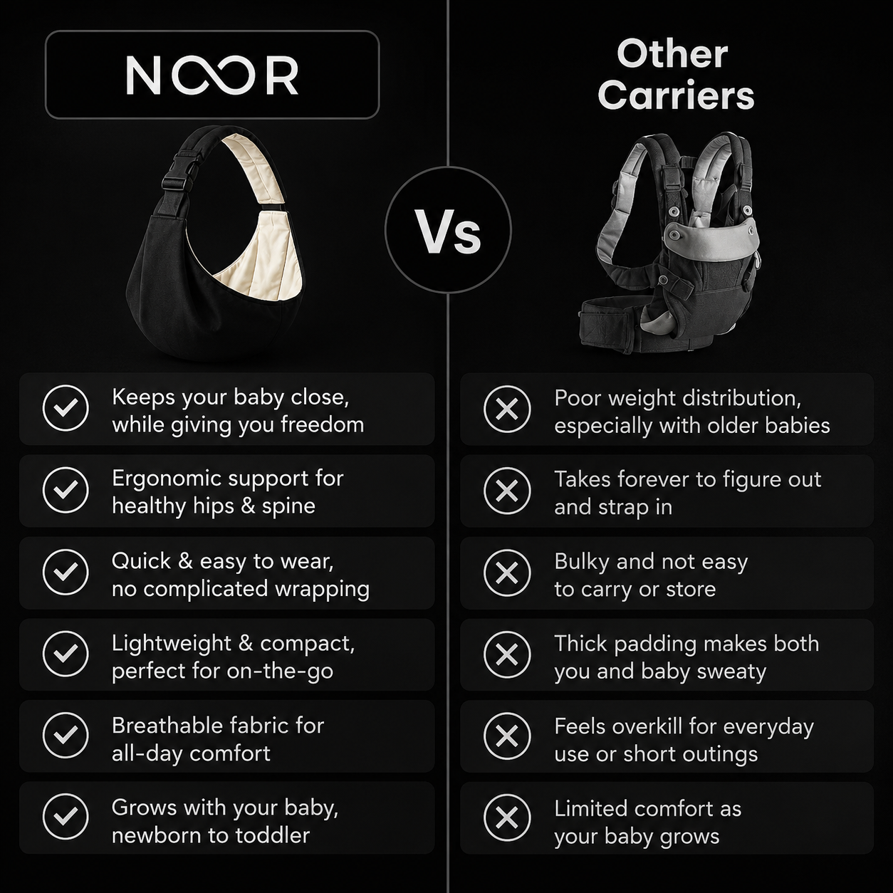 NOOR CarryNest™ Ergonomic Baby Carrier