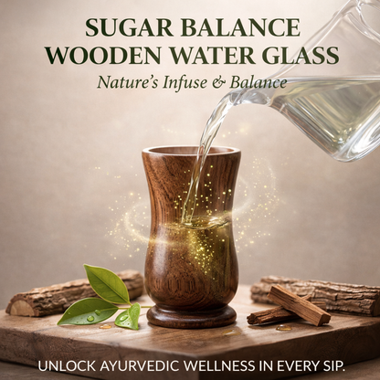 Sugar Balance Vijayasar Wooden Water Glass
